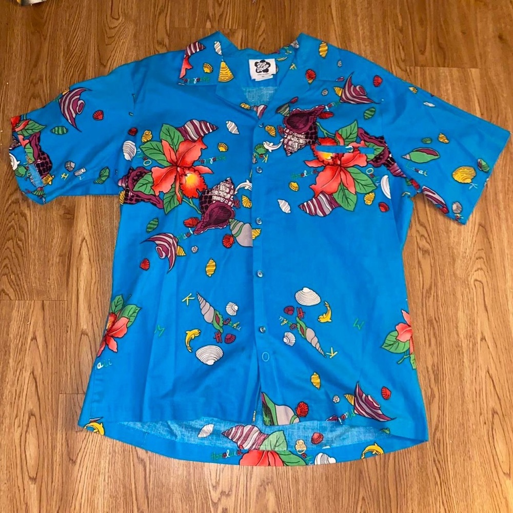 Vintage 90s Mens Hawaiian Button Up Shirt Size XL